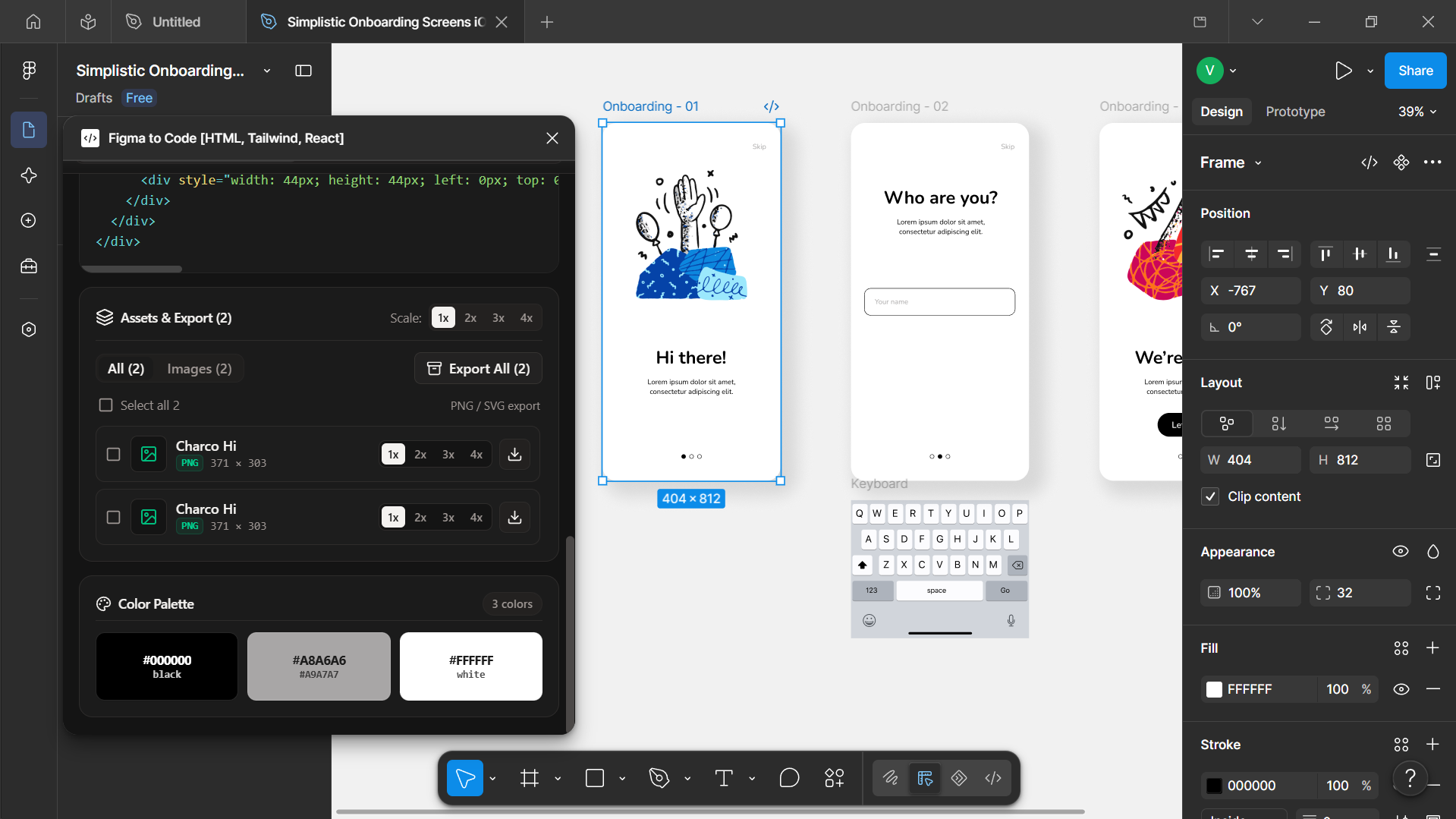 Figma to Code [HTML, Tailwind, React] screenshot 1